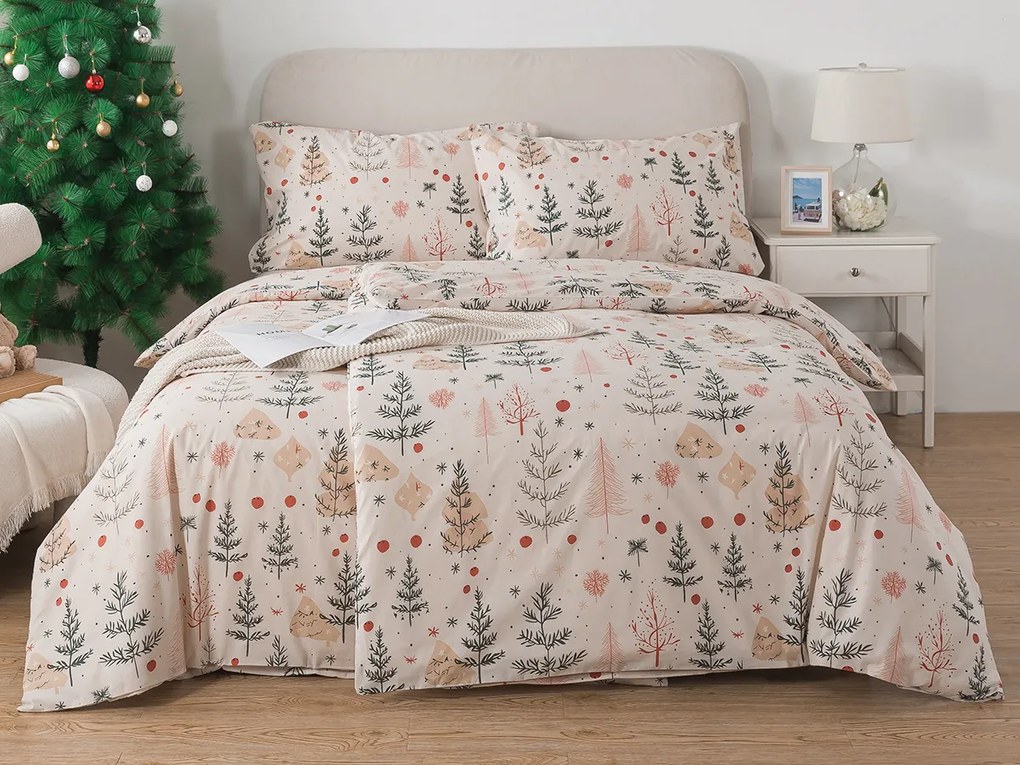 XPOSE® Predĺžené bavlnené Renforcé obliečky ŠKANDINÁVSKE VIANOCE