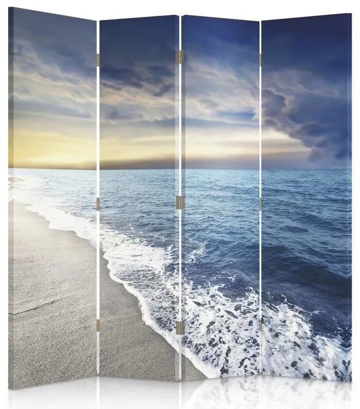 Gario Paraván Oblaky na nábreží Rozmery: 145 x 170 cm, Prevedenie: Otočný paraván 360°