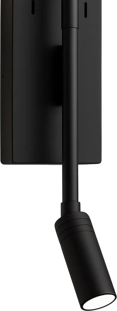 Nástenné svietidlo Torch, 1x čierne kovové tienidlo + 1x LED 3w, b