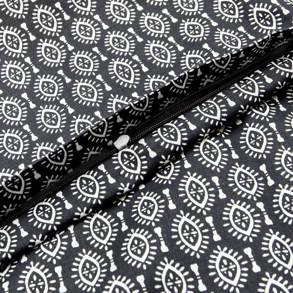 SATÉNOVÉ POSTEĽNÉ OBLIEČKY GORDION BLACK EXCLUSIVE 160X220 CM, 2 KS 70X80 CM VZOROVANÉ