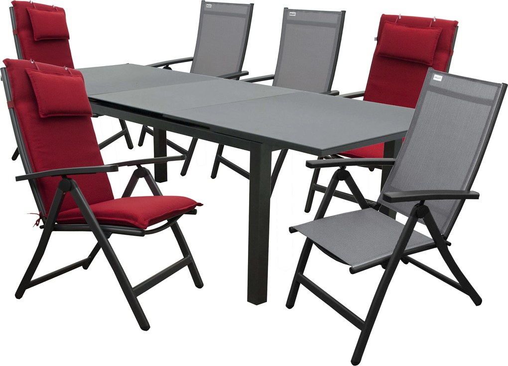 Doppler FIRENZE ACTIVE sivá, polohovacie kreslá, 6+1