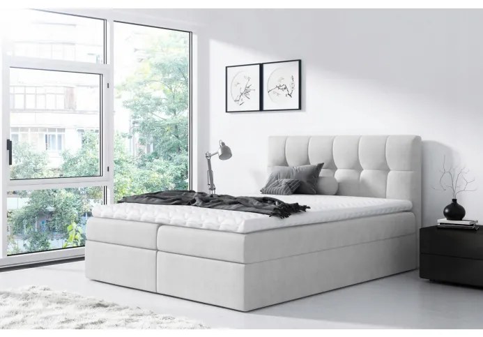 Jednoduchá posteľ Rex 200x200, svetlo šedá
