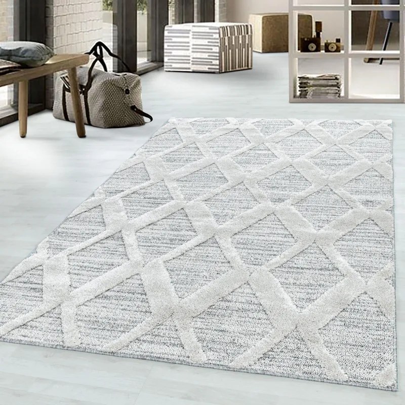 Kusový koberec Pisa 4703 Grey, 60x110, šedá, obývacia izba, Ayyildiz
