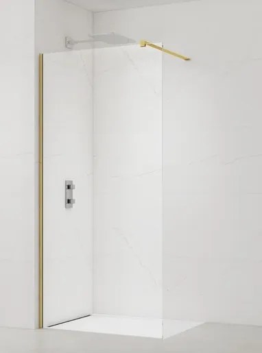 Sprchová zástena Walk-in 140 cm SAT vo farbe profilu zlatá lesk SATBWI140PRZ