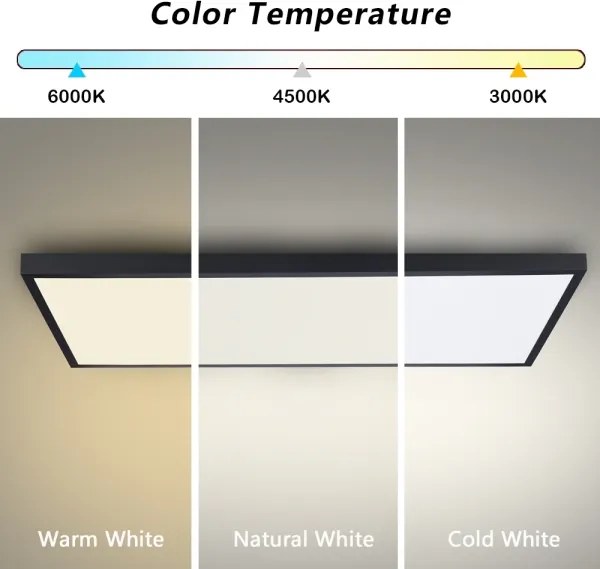 Brilagi -LED Kúpeľňové stropné svietidlo FRAME LED/96W/230V 120x60 cm IP44 čierna