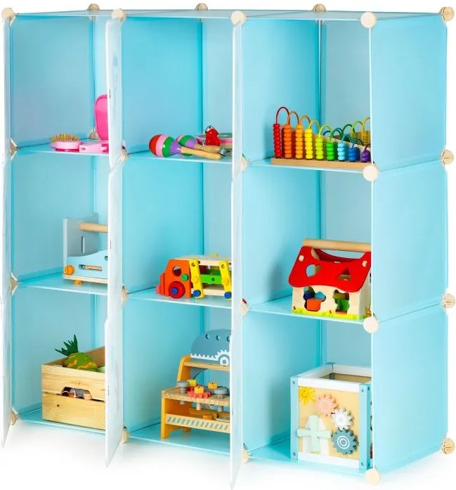 Detská modulárna policová skriňa s 9 policami