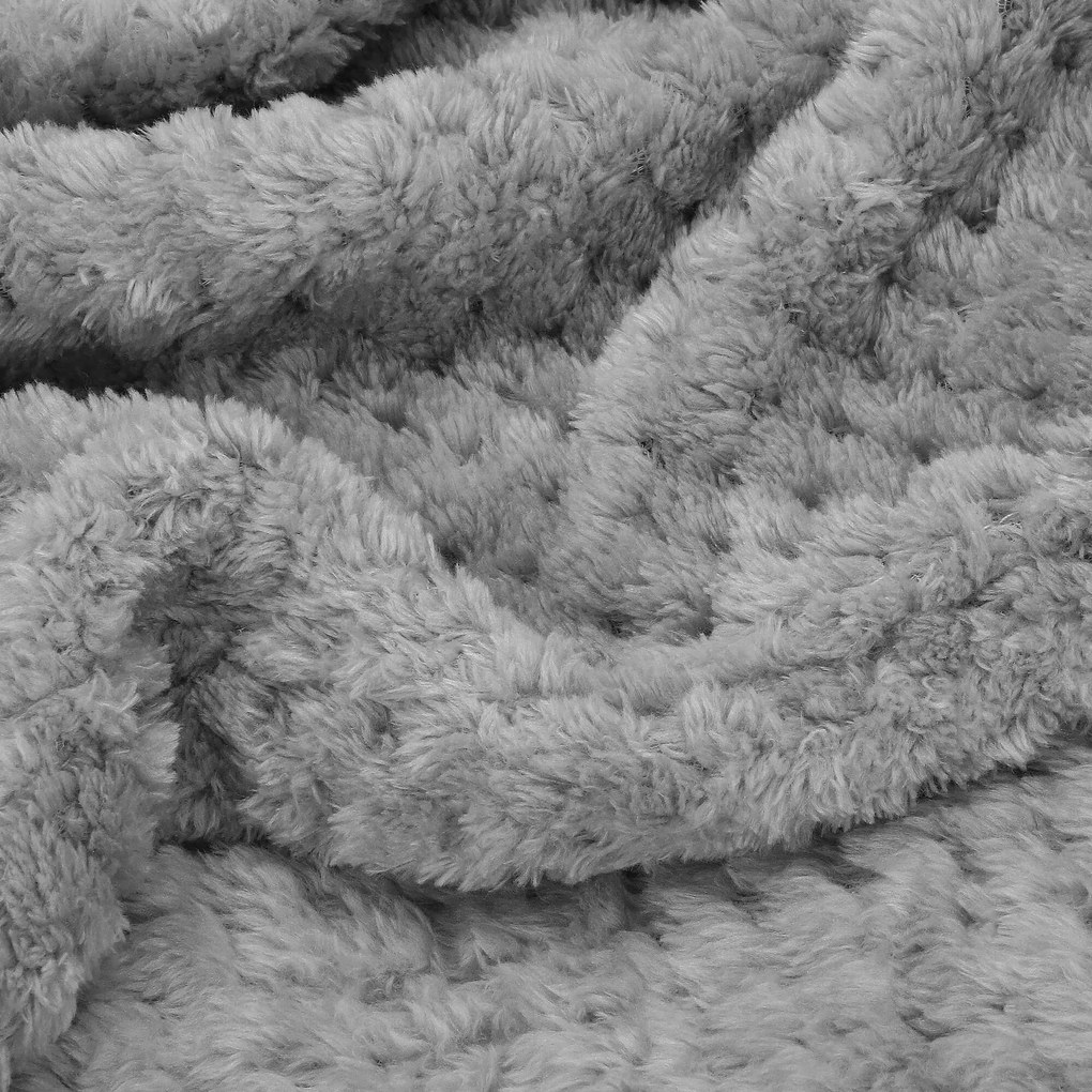 PreHouse Obojstranná plyšová deka 150 x 200 cm - šedá