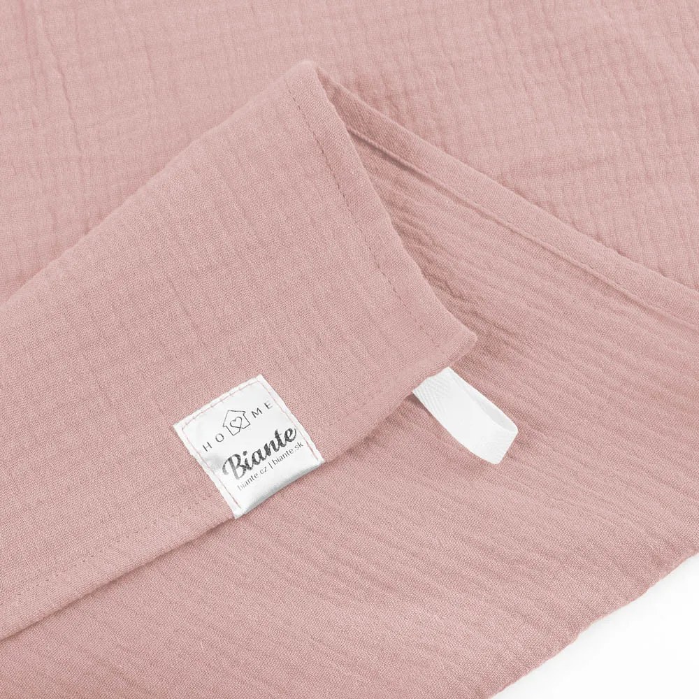 Biante Mušelínová utierka Nature MSN-078 Púdrovo ružová - sada 3 ks