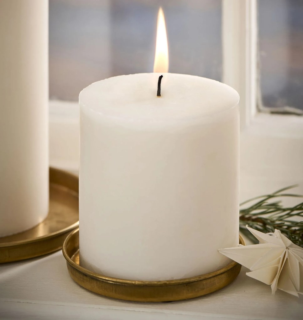 Ib Laursen Sviečka Church Rustic White 10 cm