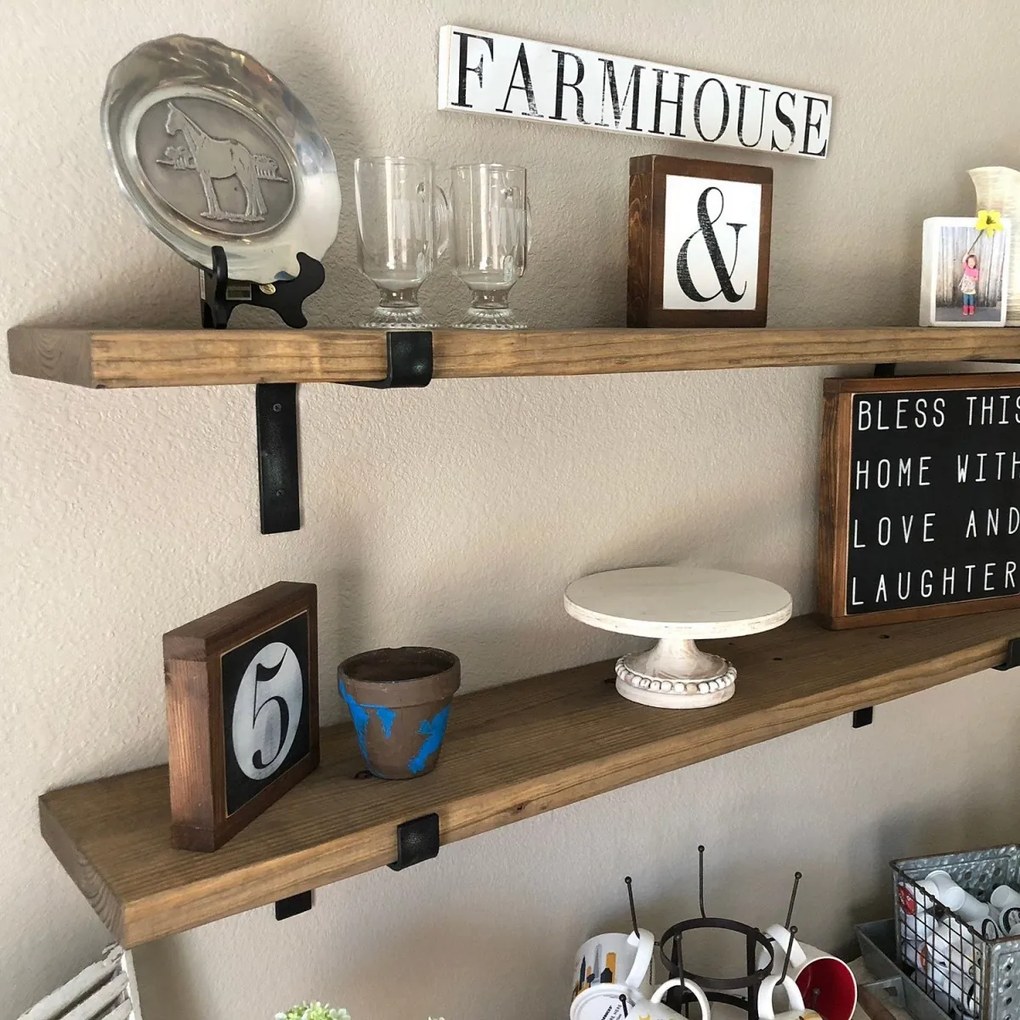 Nástenná polica LAM 60 cm orech