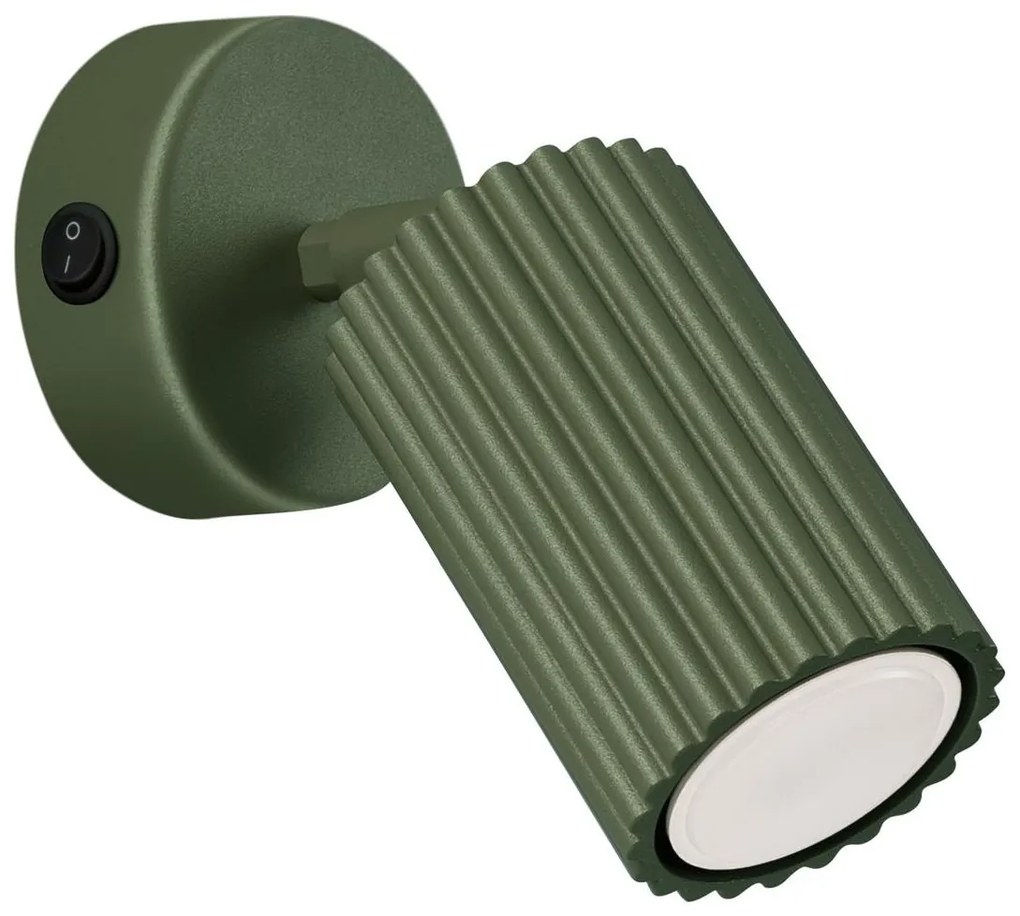 Sollux SL.1617 - Nástenné bodové svietidlo KARBON 1xGU10/10W/230V zelená