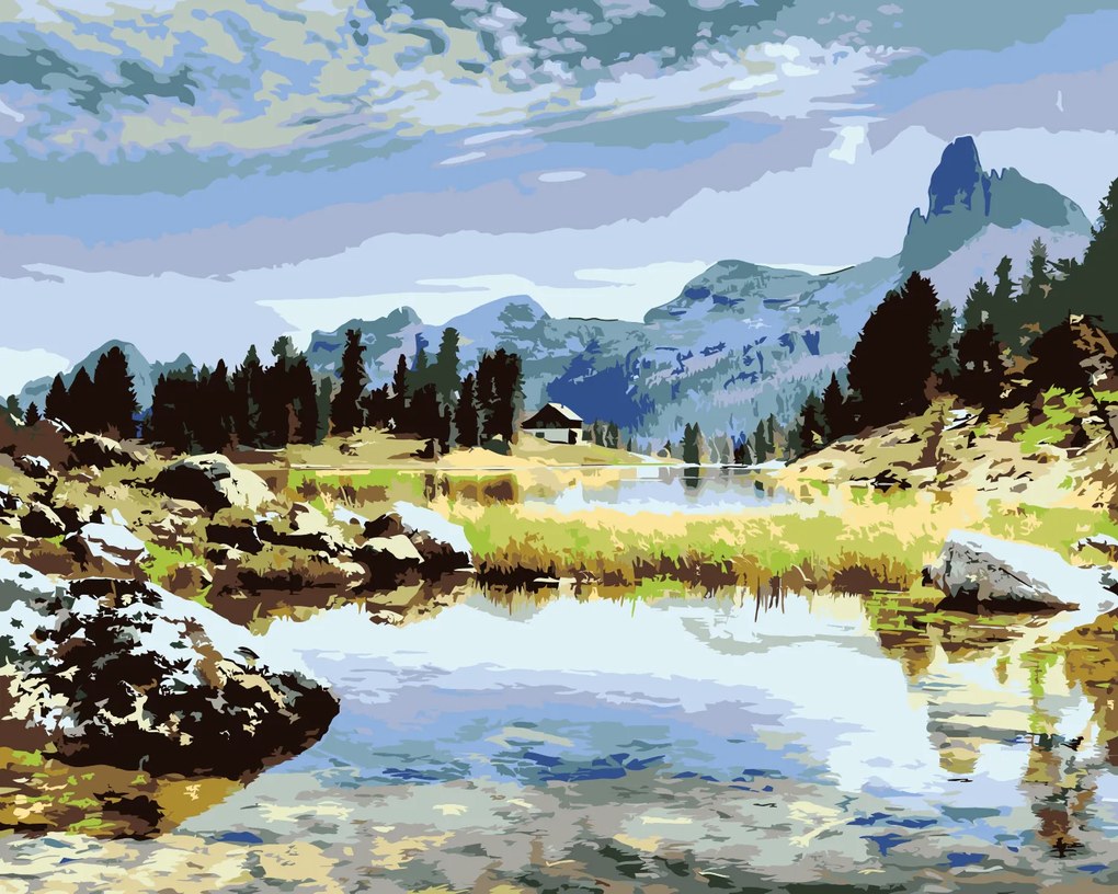Gario Maľovanie podľa čísel Dolomity Rozmery: 50 x 40 cm, Rámovanie: Iba zrolované plátno