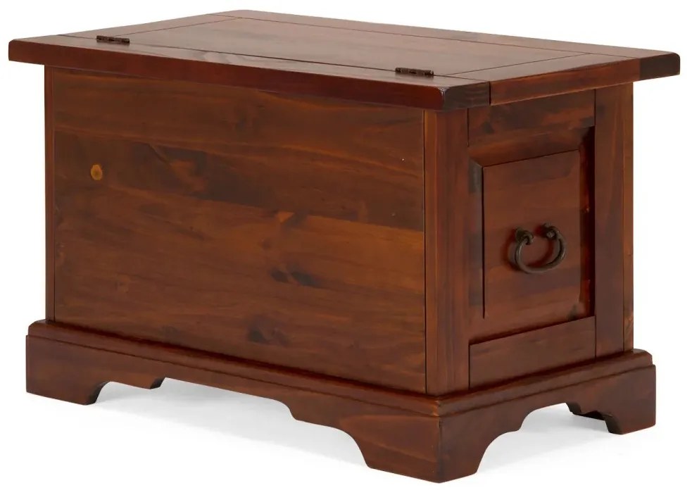 furniture-nabytek.cz - Masívna truhlica Catana z borovicového dreva, lakovaná, hnedá