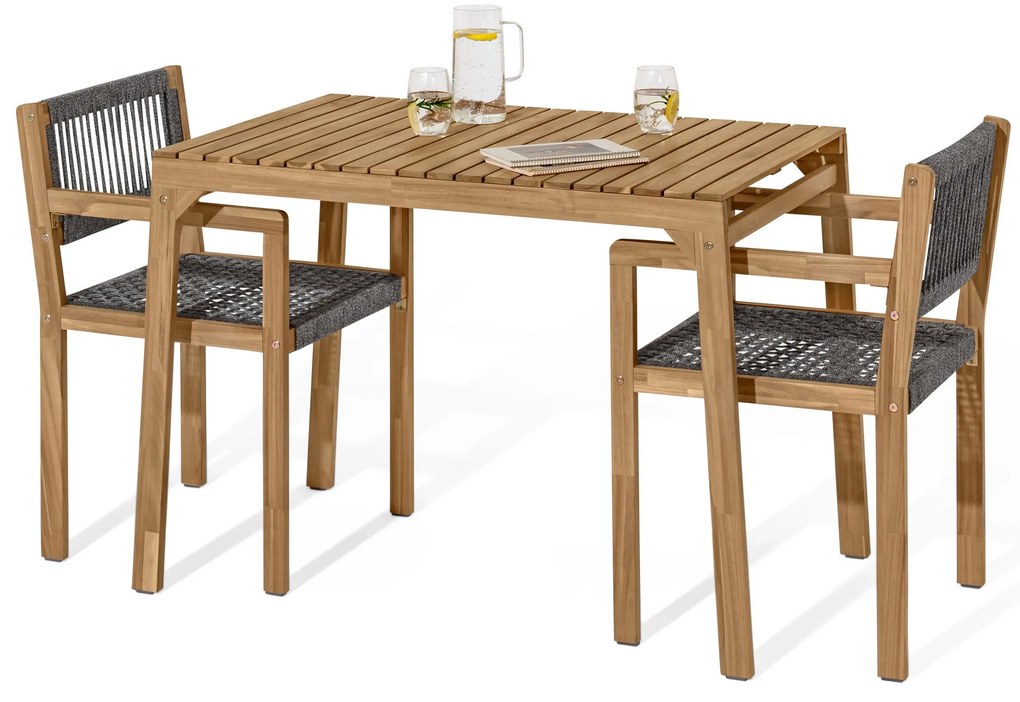 Balkónová súprava s textilným prútím