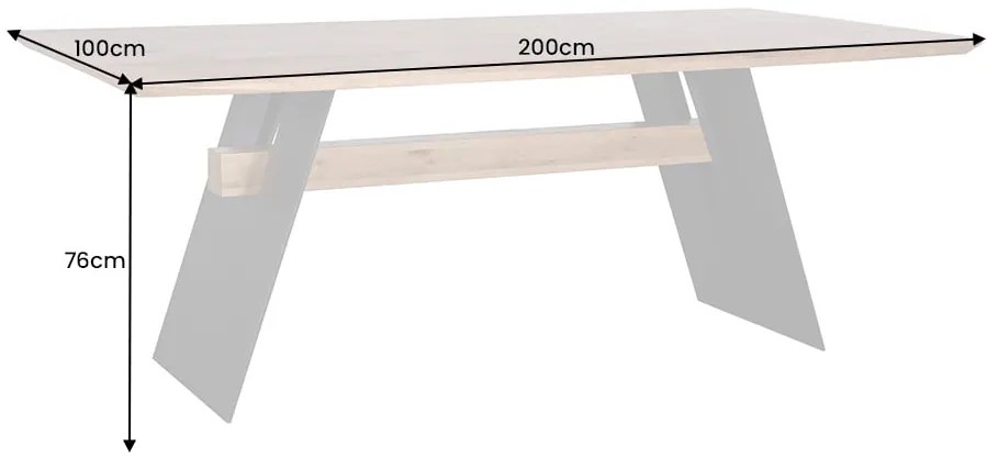 Jedálenský stôl Grand Oak 200cm prírodný divoký dub