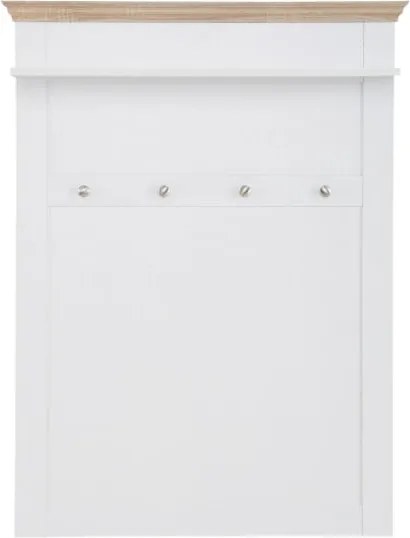 Biely nástenný vešiak s detailmi v dubovom dekore Støraa Bruce