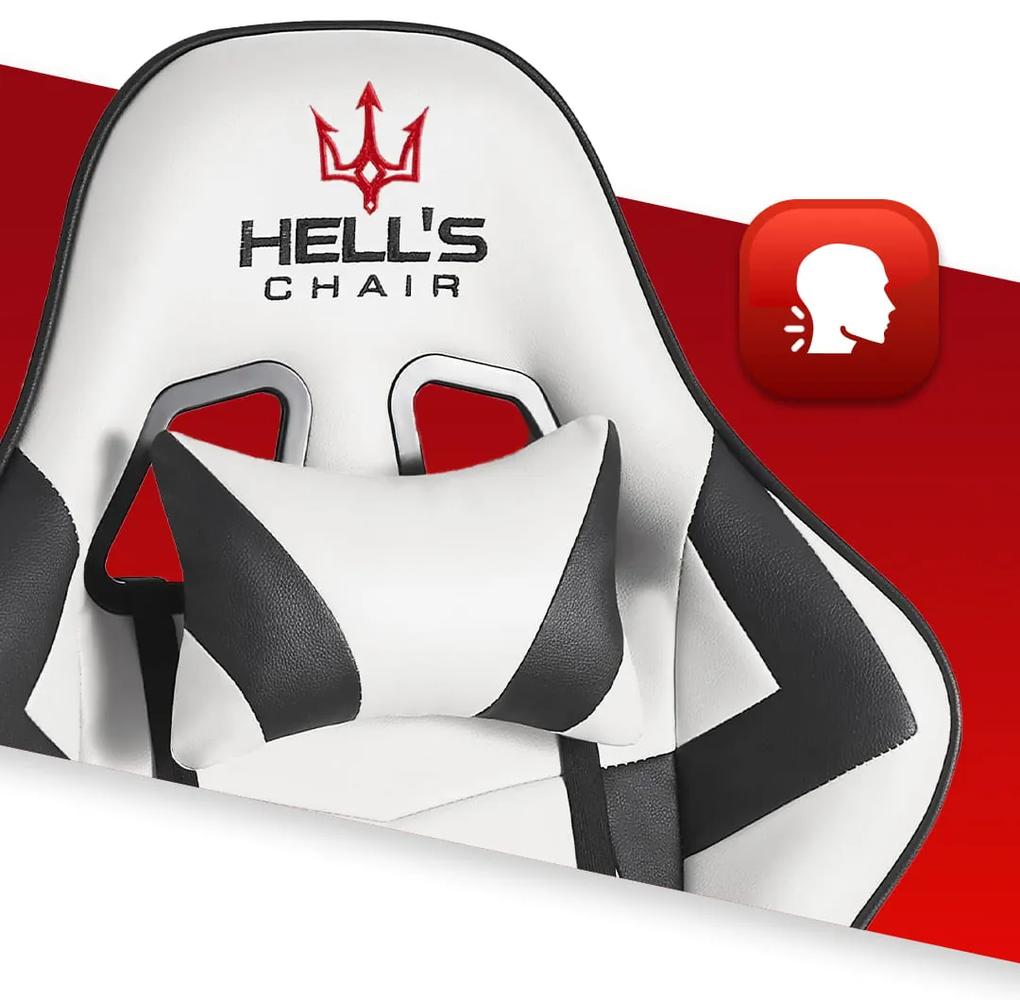 Hells Herná stolička Hell's Chair HC-1007 White Black
