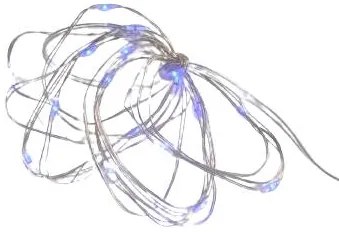 DECOLED LED světelný řetěz na baterie, modrá, 20 diod, 2,3 m