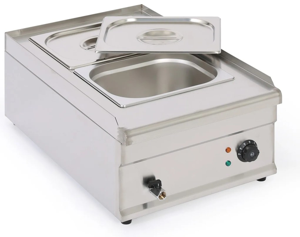 Profesionálny vodný kúpeľ 2× GN 1/2, nerez, 1500 W