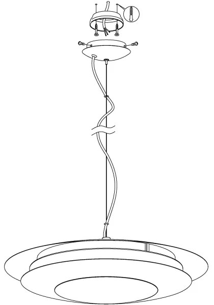 Eglo 98044 - LED RGB Stmievateľný luster na lanku MONEVA-C LED/27W/230V