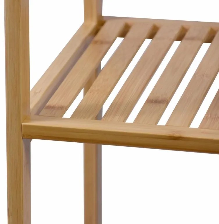 Bambusový regál, 5 políc, štvorcový