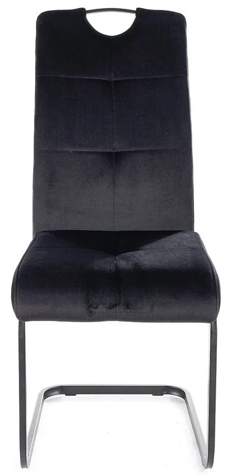 Jedálenská stolička Axo Velvet, čierna