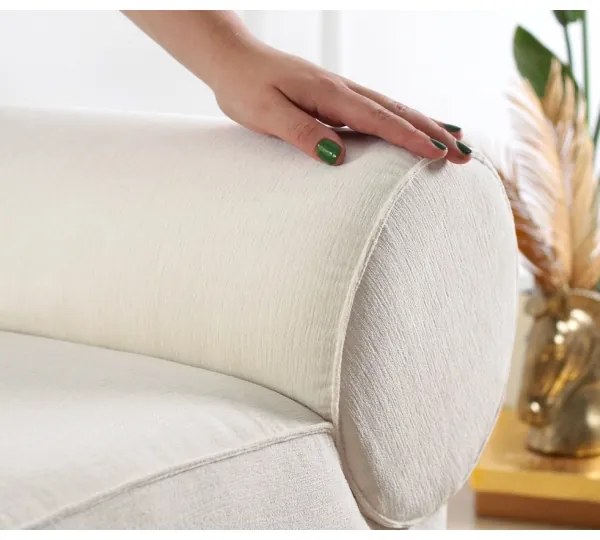 Taburet TIKI 47x45 cm krémový