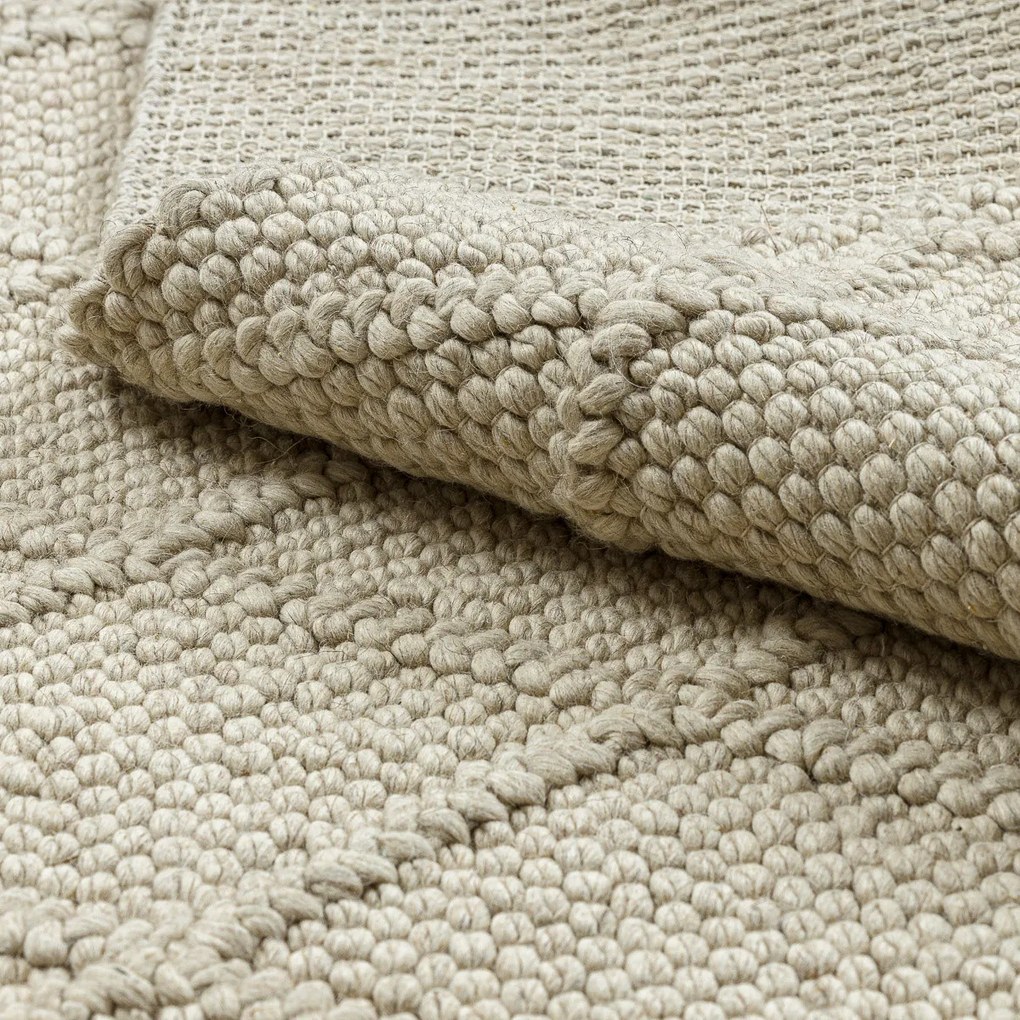 Dywany Łuszczów, Kusový koberec Tahar 99001B cream, 160x240, biela, obývacia izba