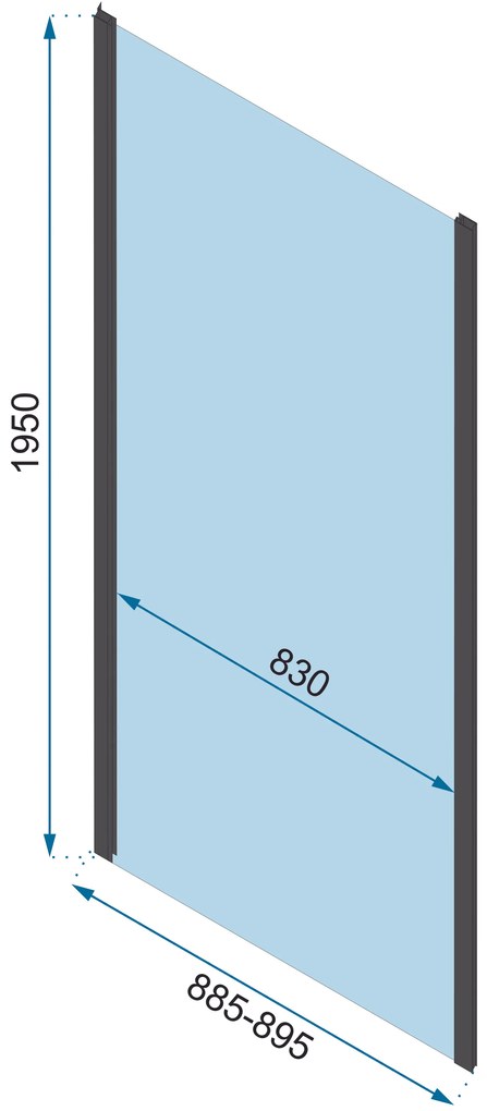 Nástenný sprchovací kút MAXMAX Rea RAPID swing 90x100x90 cm - čierny