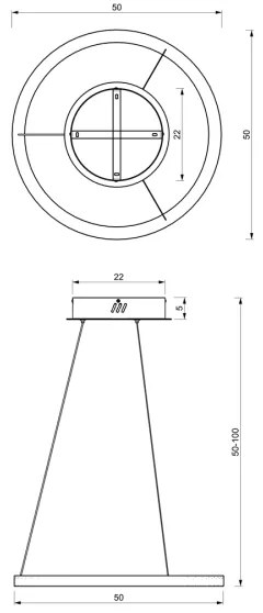 LED Luster na lanku GALAXIA LED/26W/230V čierna