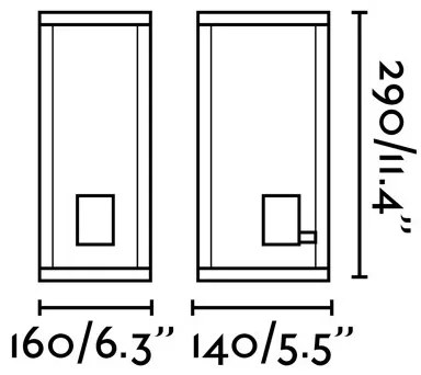 FARO 70773 - Vonkajšie nástenné svietidlo NALA 1xE27/15W/230V IP54