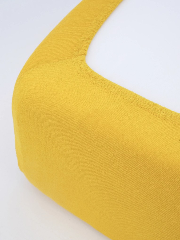 Froté plachta 160 × 200 cm - horčicová