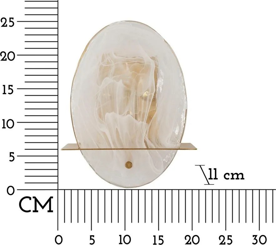 Sklenené nástenné svietidlo v zlatej farbe Portlan – Mauro Ferretti
