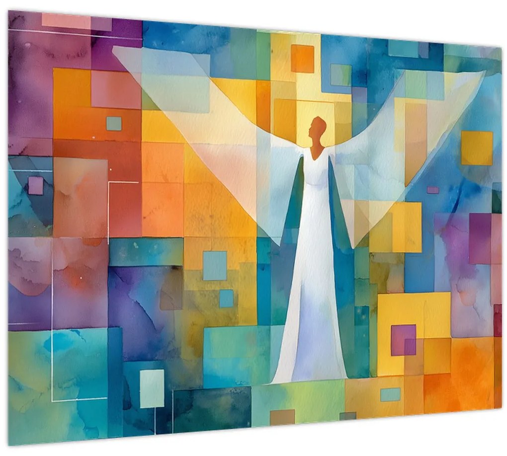 Obraz - Geometrický anjel (70x50 cm)