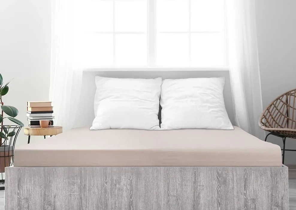 Jersey plachta z mako bavlny LUXORA 90x200 cm béžové