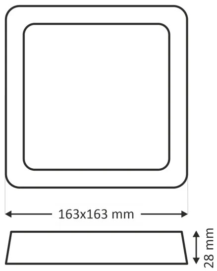 LED Stropné svietidlo LED/12W/230V 4200K 16,3x16,3 cm biela