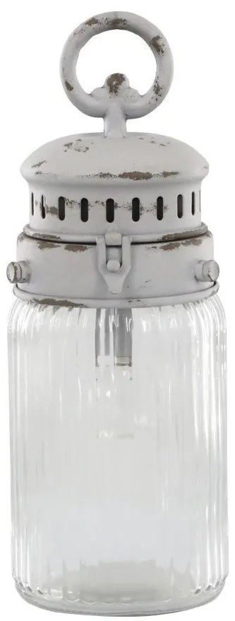 Francúzsky stajňový lampáš so žiarovkou a časovačom French Stable - Ø 11*30 cm