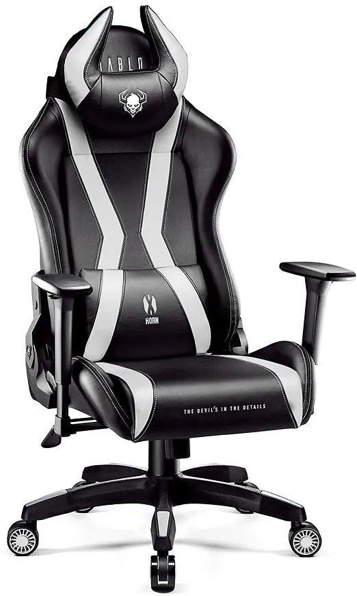 Otočné kreslo King Diablo X-Horn 2.0 čierna/biely