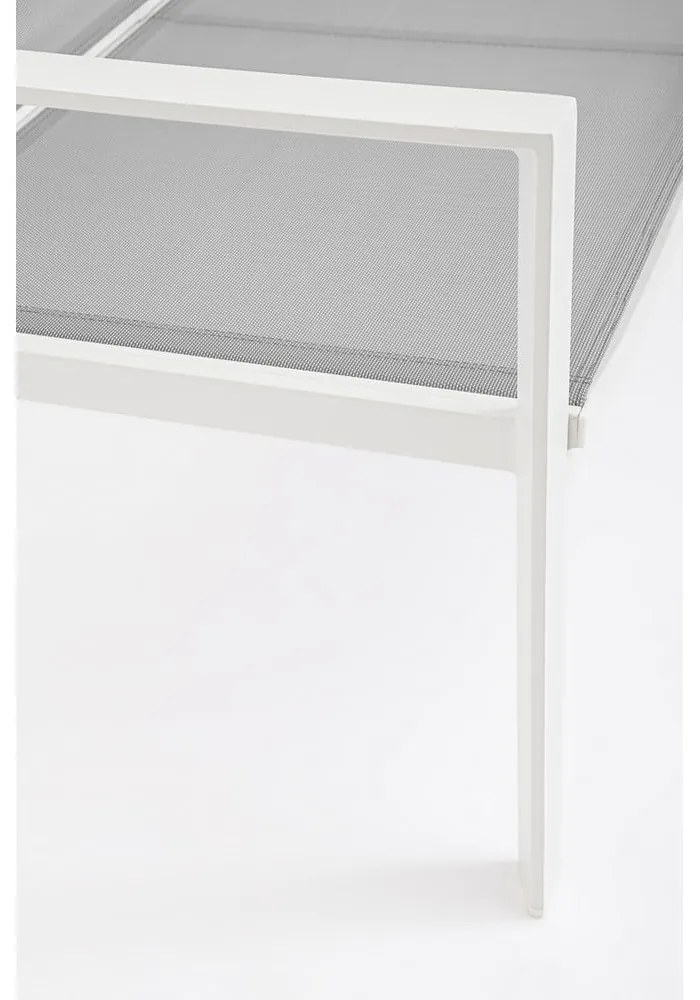 Biela hliníková záhradná lounge súprava pre 4 Kallen – Bizzotto