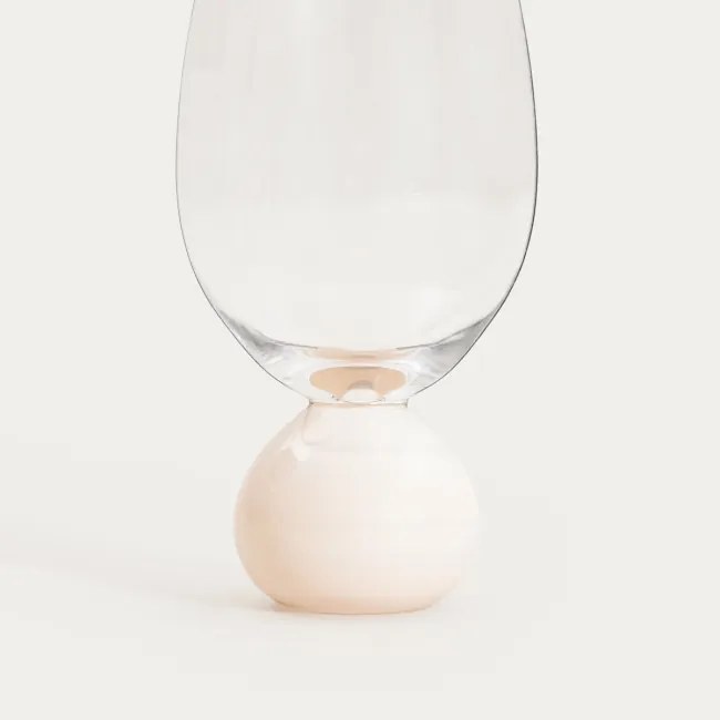 Pohár PALLORA s dekoratívnou stopkou, béžový 776137 400 ml