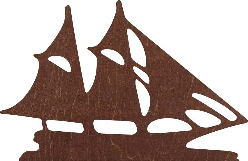 Plachetnica na stenu – Dekorácia pre milovníkov vody - MARINER: Prírodná preglejka - Topoľ  natural 30 x 20 cm 4112-62983 PR0434