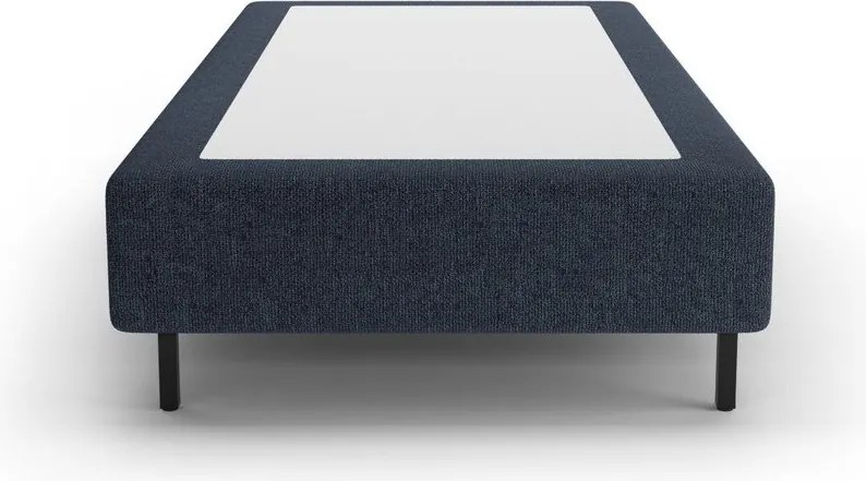 Tmavomodrá čalúnená jednolôžková posteľ bez čela 90x200 cm Whale – Micadoni