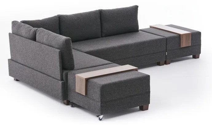 Antracitovosivá rohová pohovka (ľavý roh) Fly – Balcab Home