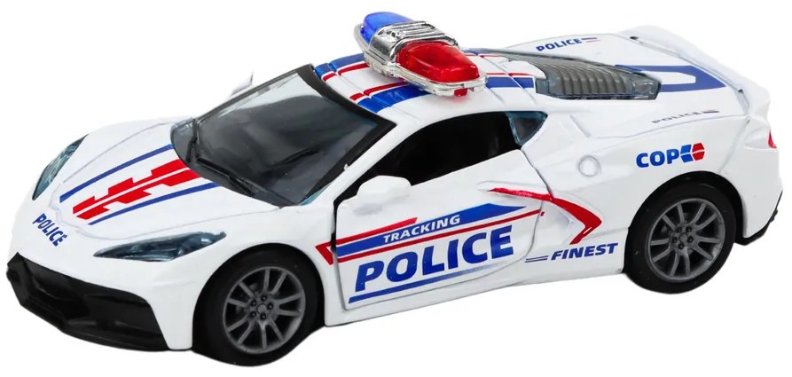 LEAN TOYS Policajné auto 1:32, kovové - Mix