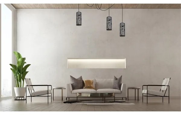 Luster na lanku AVALO 3xE27/60W/230V pavúk šedá/čierna