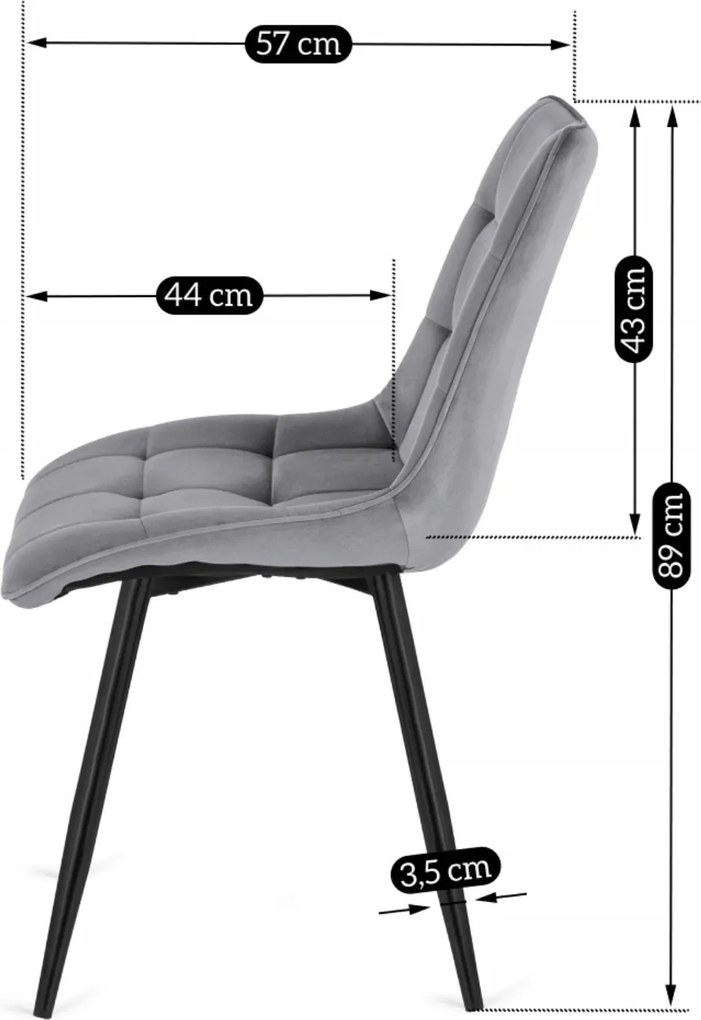 PROXIMA.store - Čalúnená jedálenská stolička RIO FARBA: čierna