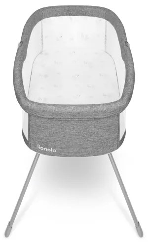 Lionelo - Cestovná postieľka 3 v 1 MALIN Šedý Kameň