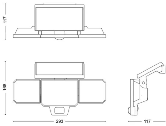 Philips - LED Solárny nástenný reflektor so senzorom NYSIL 3xLED/8,7W/3,7V IP65