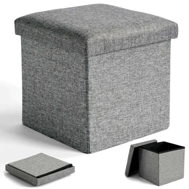Úložná taburetka DIEGO M sivá