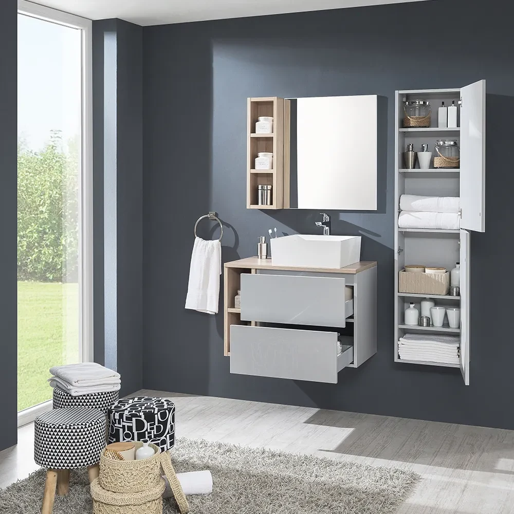 Mereo, Mereo Aira, kúpeľňová skrinka 121 cm, Multidecor, Dub Wotan, MER-CN793SDWOT